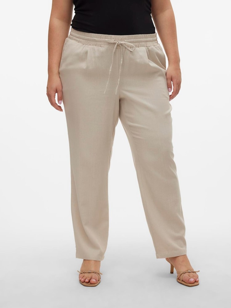 VERO MODA Natural Linen Blend Trousers - Image 1 of 4 VERO MODA Natural Linen Blend Trousers - Image 1 of 4
