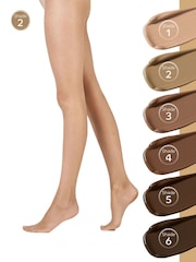 Pretty Polly Natural 8 Denier Skin Tone Tights 2 Pair Pack - Image 4 of 4