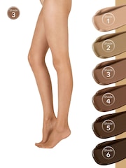 Pretty Polly Natural 8 Denier Skin Tone Tights 2 Pair Pack - Image 4 of 4