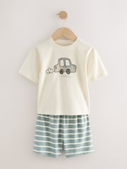 Mid Natural Stripe Transport Short Pyjamas 3 Pack (9mths-8yrs) - Image 6 of 7