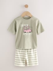 Mid Natural Stripe Transport Short Pyjamas 3 Pack (9mths-8yrs) - Image 7 of 7