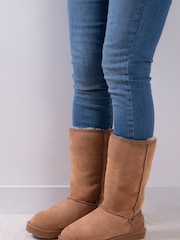 Just Sheepskin Brown Ladies Tall Classic Boots - Image 1 of 5