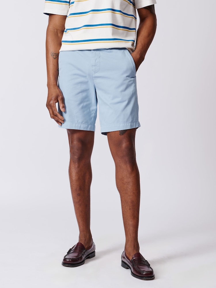 Aubin Blue Stamford 100% Cotton Chino Shorts - Image 1 of 6