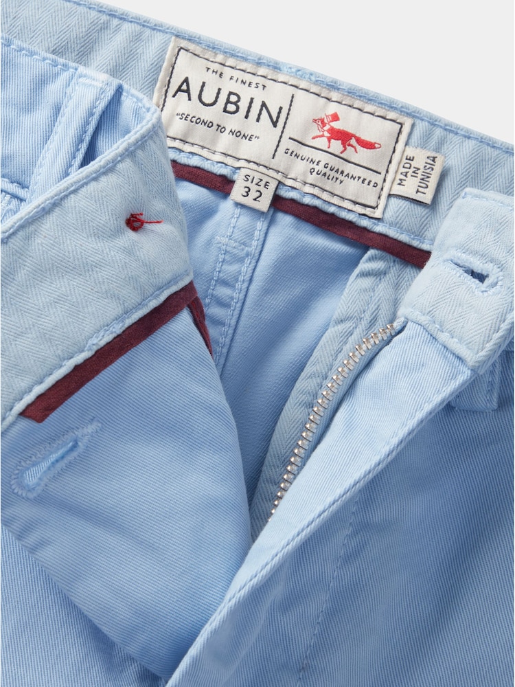 Aubin Blue Stamford 100% Cotton Chino Shorts - Image 6 of 6