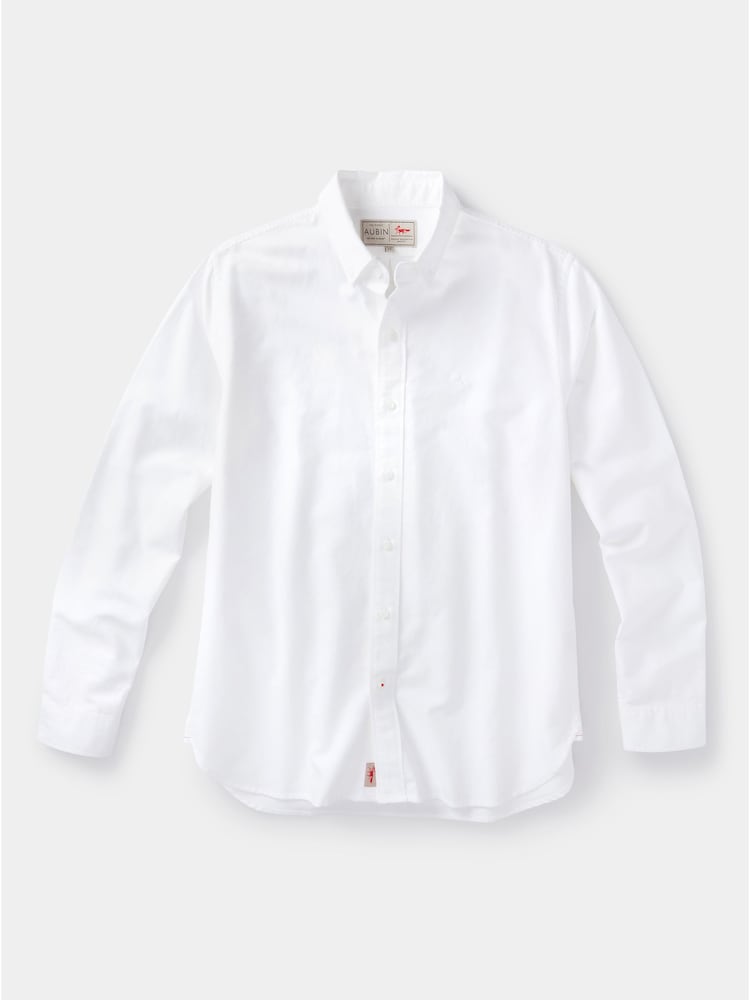 Aubin White Alder Oxford 100% Cotton Shirt - Image 7 of 7