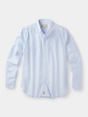 Aubin Blue Stripe Alder Oxford 100% Cotton Shirt - Image 7 of 7