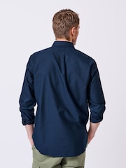 Aubin Blue Navy Alder Oxford 100% Cotton Shirt - Изображение 2 из 7