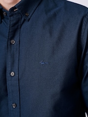 Aubin Blue Navy Alder Oxford 100% Cotton Shirt - Изображение 4 из 7