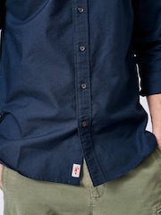 Aubin Blue Navy Alder Oxford 100% Cotton Shirt - Изображение 5 из 7