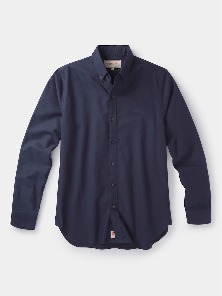 Aubin Blue Navy Alder Oxford 100% Cotton Shirt - Изображение 7 из 7