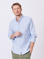 Aubin Blue Alder Oxford 100% Cotton Shirt - Image 1 of 7