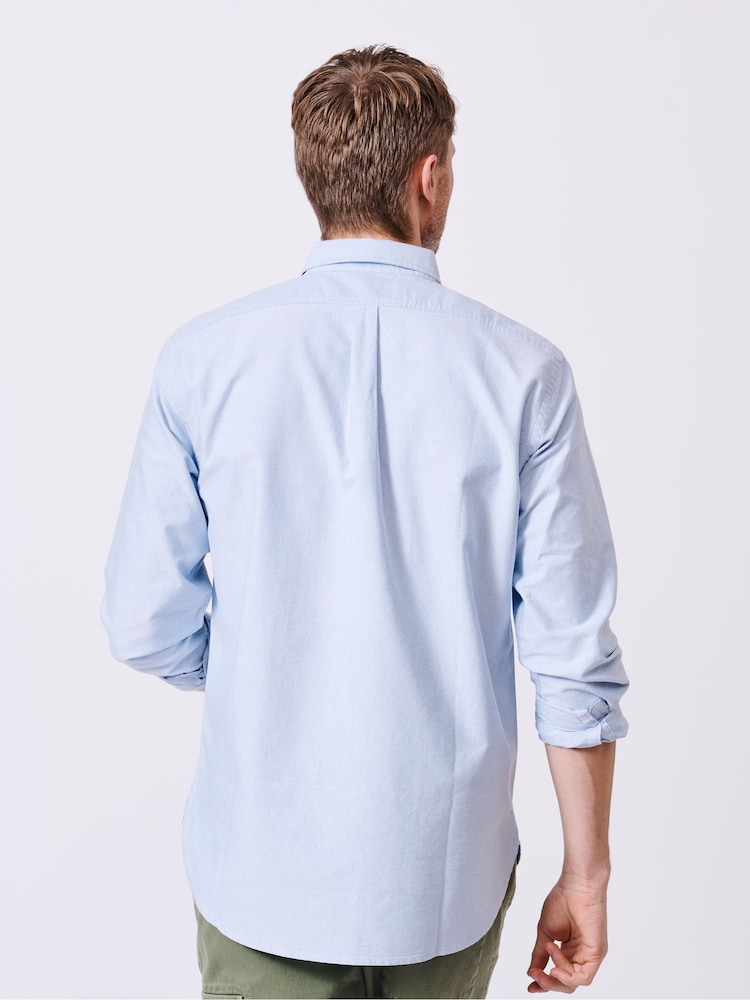 Aubin Blue Alder Oxford 100% Cotton Shirt - Image 2 of 7