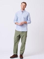 Aubin Blue Alder Oxford 100% Cotton Shirt - Image 3 of 7