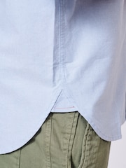 Aubin Blue Alder Oxford 100% Cotton Shirt - Image 6 of 7