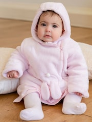 Emile Et Rose Pink Deep Pile Fleece Jacket With 3D Bunny And Hood - Image 1 of 3