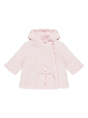 Emile Et Rose Pink Deep Pile Fleece Jacket With 3D Bunny And Hood - Image 2 of 3