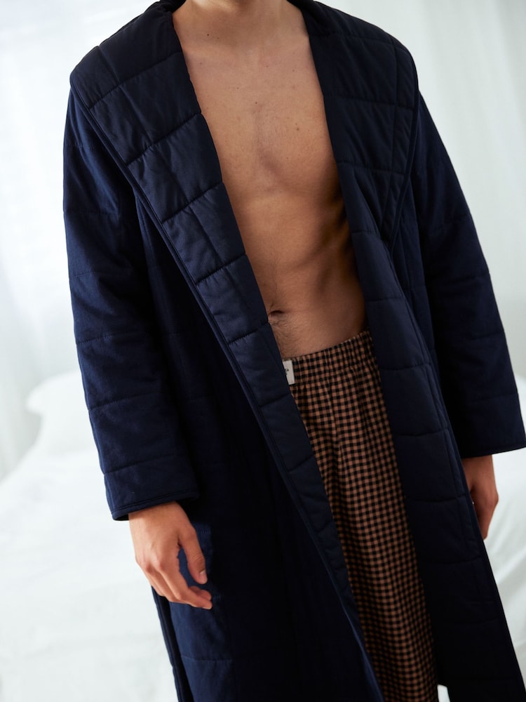 Chelsea Peers Blue Quilted Maximalist Dressing Gown - Image 5 of 5