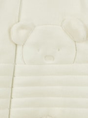 Emile Et Rose Natural Deep Pile Fleece Pramsuit With 3D Teddy - Image 4 of 4