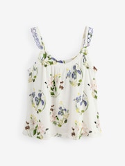 B by Ted Baker 100% Cotton White Floral Shorts Set - Image 5 of 6
