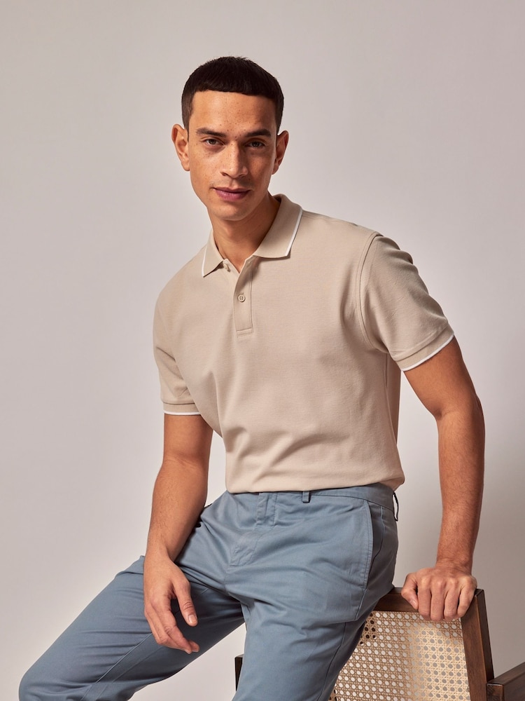 Short Sleeve Mercerized Polo T-Shirt - Image 4 of 4