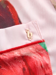 Pink Red Floral - B by Ted Baker Pink Red Floral Satin Button Through Pyjamas - Image 11 of 13