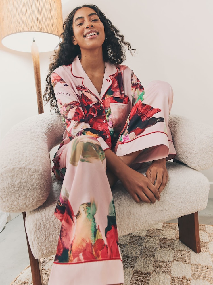 Buy B By Ted Baker Satin Button Through Pyjamas from Next India