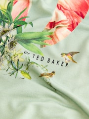 B by Ted Baker Green Floral Satin Jersey Short Set Pyjamas - Bild 8 von 12