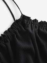 B by Ted Baker Crinkle Slip Black Rose Dress - Image 8 of 10