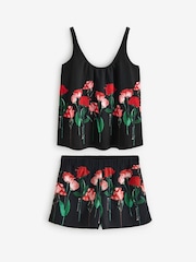 B by Ted Baker Crinkle Black Rose Shorts Set - Image 7 of 11
