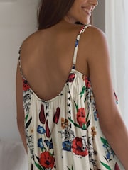 B by Ted Baker Ecru Floral Viscose Ladder Trim Slip - Imagen 4 de 9