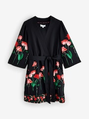 B by Ted Baker Crinkle Black Rose Robe - Image 5 of 12