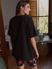 B by Ted Baker Cycling Short Set Black Rose Pyjamas - Image 3 of 5