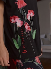 B by Ted Baker Cycling Short Set Black Rose Pyjamas - Image 4 of 5
