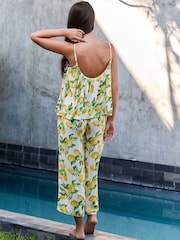 B by Ted Baker Lemon Viscose Cami White Pyjamas - Imagen 2 de 8