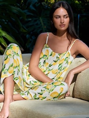 B by Ted Baker Lemon Viscose Cami White Pyjamas - Imagen 3 de 8