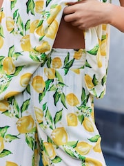 B by Ted Baker Lemon Viscose Cami White Pyjamas - Imagen 5 de 8