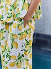 B by Ted Baker Lemon Viscose Cami White Pyjamas - Imagen 6 de 8