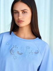 B by Ted Baker Blue Lemon Cotton Short Pyjamas Set - Image 4 of 6