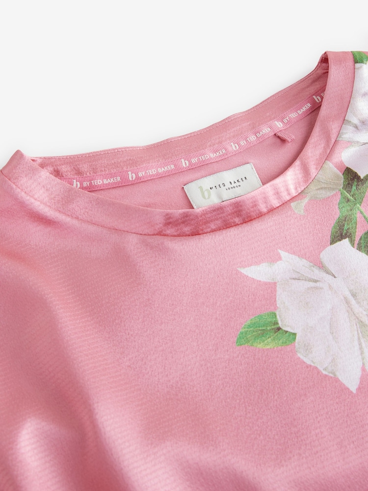 B by Ted Baker Pink Rose Floral Satin Jersey Mix Pyjamas - Bild 11 von 11 B by Ted Baker Pink Rose Floral Satin Jersey Mix Pyjamas - Bild 11 von 11