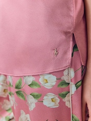 B by Ted Baker Pink Rose Floral Satin Jersey Mix Pyjamas - Bild 5 von 11