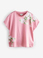 B by Ted Baker Pink Rose Floral Satin Jersey Mix Pyjamas - Bild 7 von 11