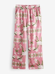 B by Ted Baker Pink Rose Floral Satin Jersey Mix Pyjamas - Bild 8 von 11