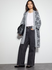 Monsoon Grey Pip Floral Pattern Coatigan - Image 2 of 5
