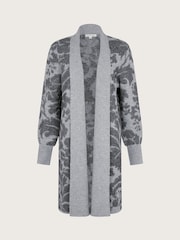 Monsoon Grey Pip Floral Pattern Coatigan - Image 5 of 5