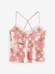 B by Ted Baker Pink Rose Floral Satin Cami Shorts Set - Bild 8 von 13