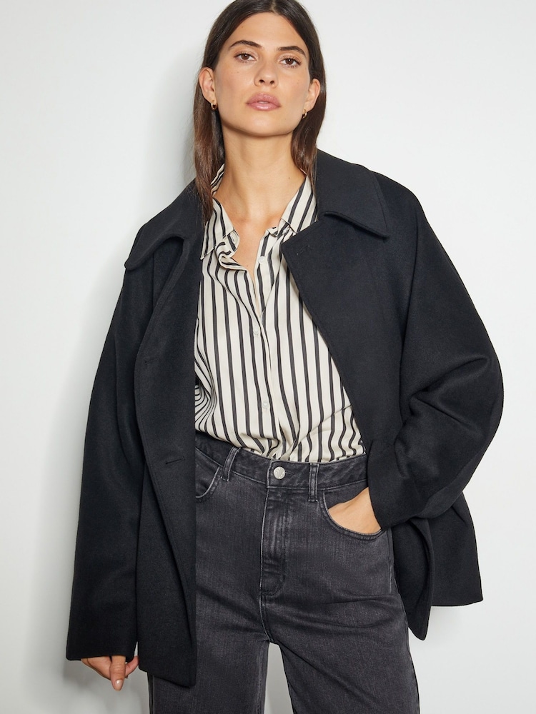 Monsoon Black Didi Dolman Sleeve Coat - Image 1 of 6 Monsoon Black Didi Dolman Sleeve Coat - Image 1 of 6