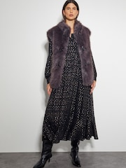 Monsoon Black Lillian Metallic Polka Dot Dress - Image 5 of 5