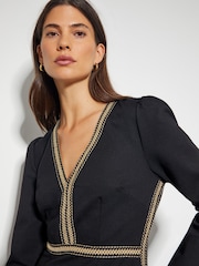 Monsoon Black Pora Ponte Jersey Midi Dress - Image 2 of 5