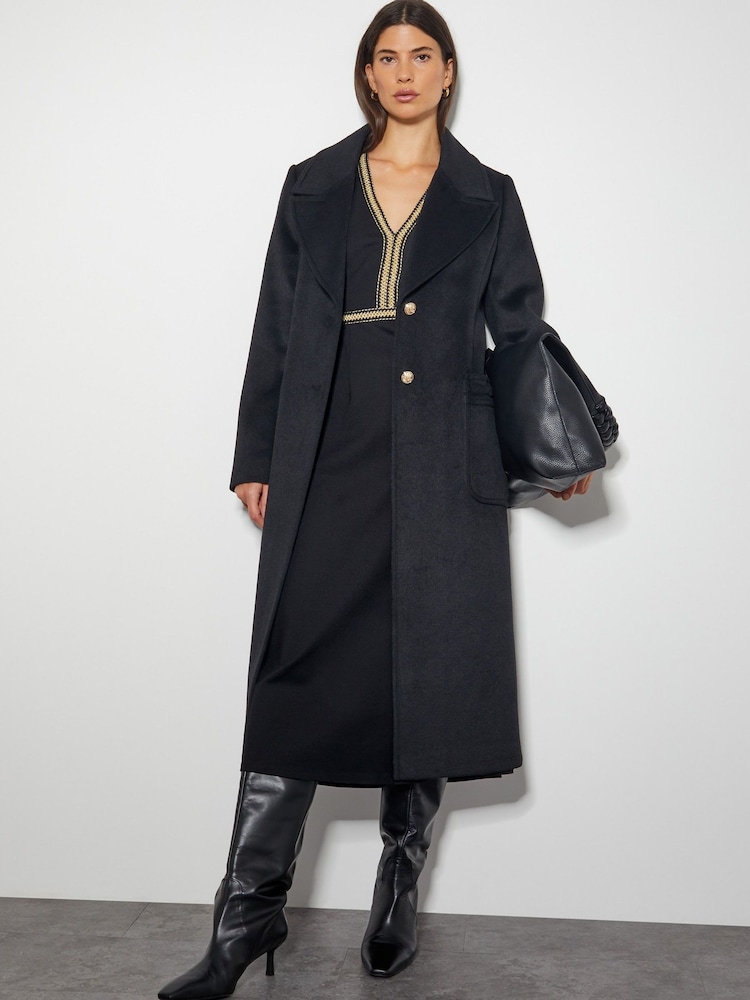 Monsoon Black Pora Ponte Jersey Midi Dress - Image 5 of 5