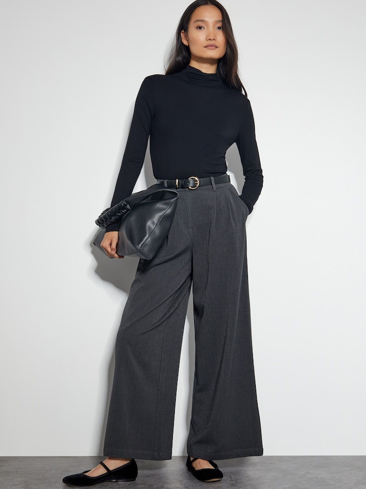 Monsoon Grey Wren Wide Leg Trousers - Image 1 of 5
